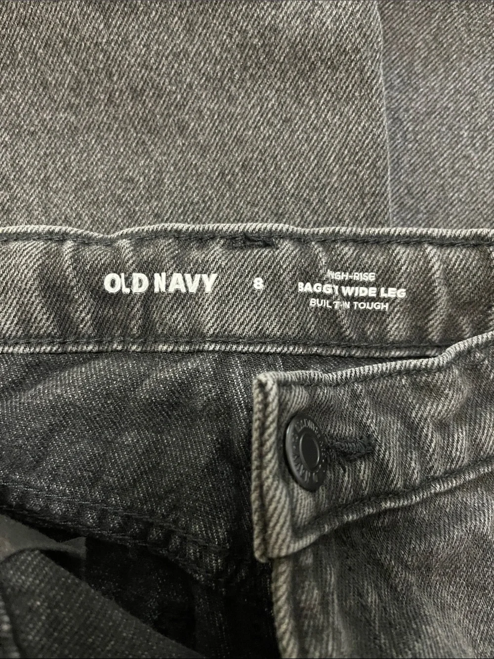 Old Navy Kids Black Cargo Wide-Leg Jeans